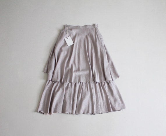 tiered silk skirt | vintage Louis Feraud skirt | s