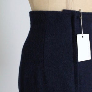 navy military skirt 100% wool skirt short wool skirt image 6