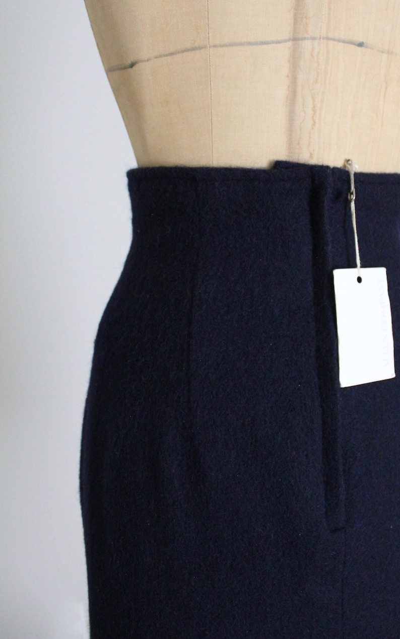 navy military skirt 100% wool skirt short wool skirt image 6