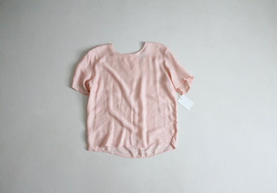 pink silk tee | pink paisley blouse | pink silk bl