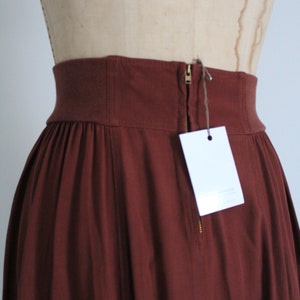 rust brown skirt full flouncy skirt high waisted skirt image 7