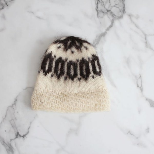 fair isle hat / wool hat / mohair wool hat