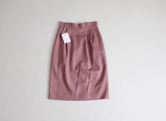 dusty rose skirt | vintage wool skirt | pink wool