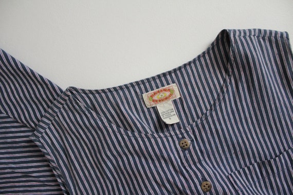nordstrom blue mini dress Ella Striped Midi Dress in Navy & Dove Stripes main image 1