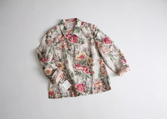 floral linen jacket | linen floral blazer | spring