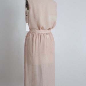 pink silk top and skirt sheer pink dress two piece pink dress image 7