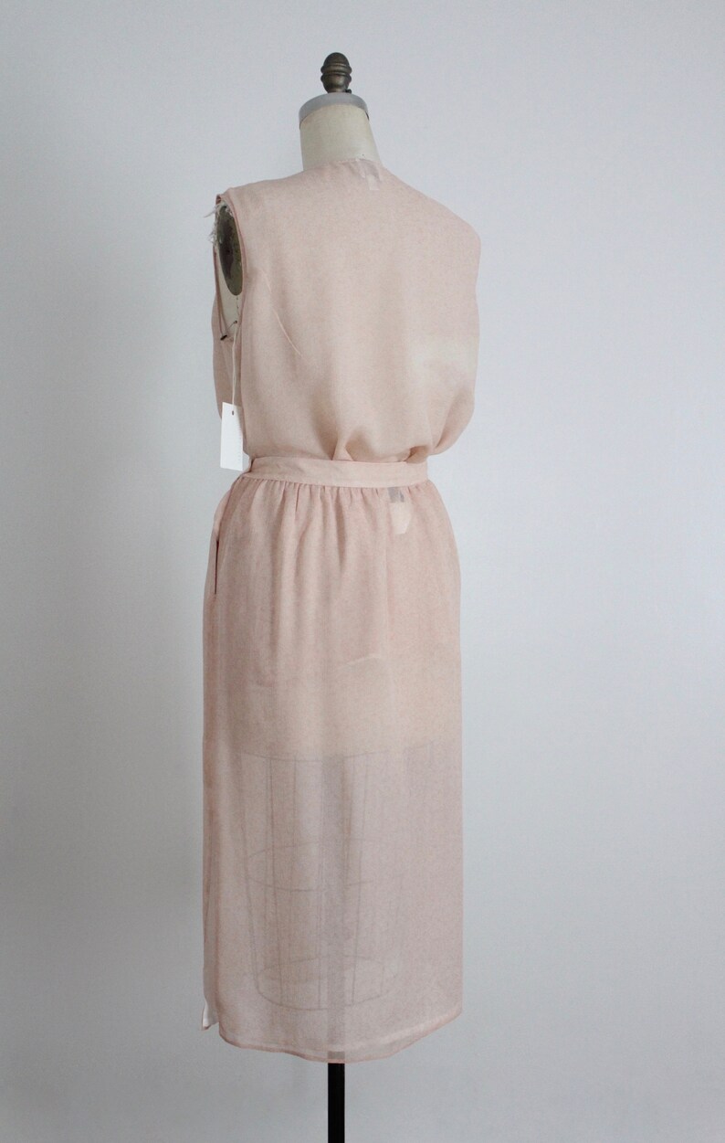 pink silk top and skirt sheer pink dress two piece pink dress image 7