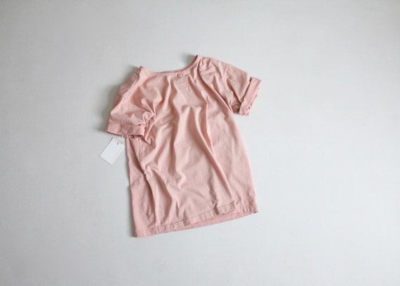 putty pink tee | pink t-shirt | pink henley shirt - image 1