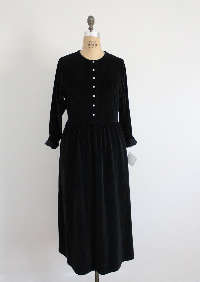 schwarzes Samtkleid schmiede und hawken kleid langen schwarzen Kleid Bild 3