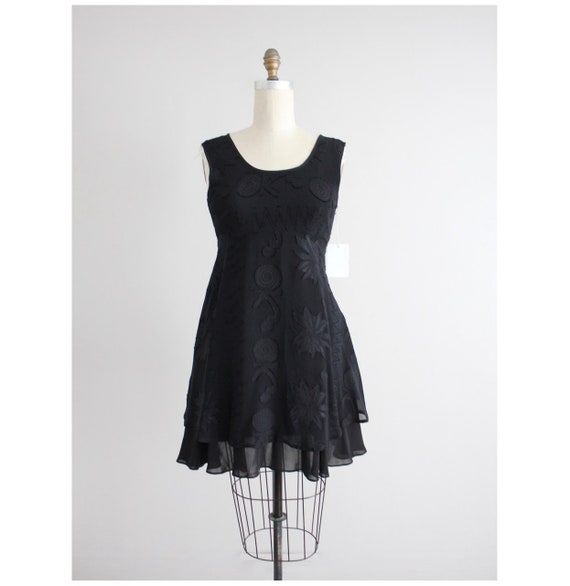 black chiffon dress | vintage Nicole Miller dress… - image 4