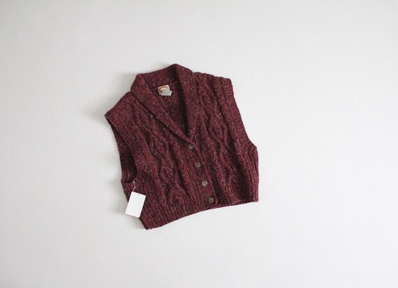 marled wool sweater vest | mulberry sweater | chun