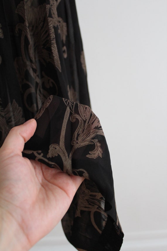black floral skirt | sheer floral midi skirt | lo… - image 6