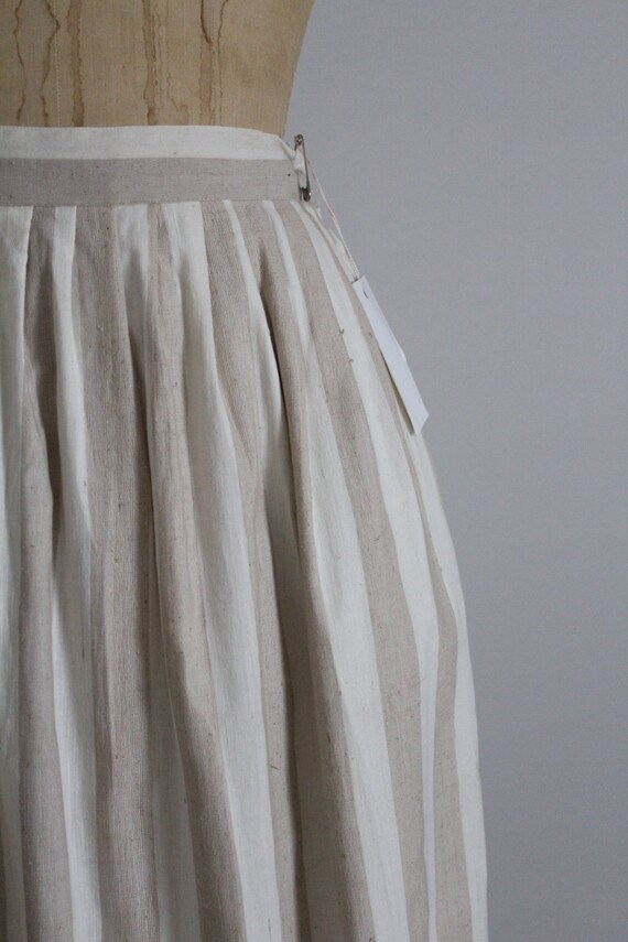 striped silk skirt | beige stripe skirt | full pl… - image 5