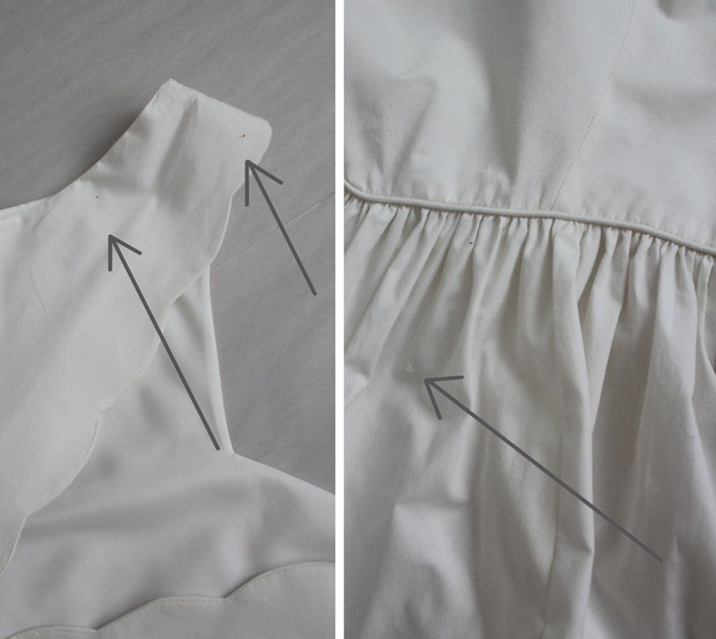 white scalloped dress / open back dress / white dress image 5