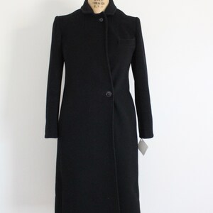 black wool coat long wool coat long city coat image 6