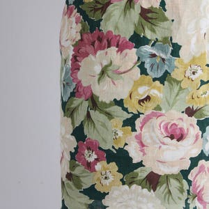 floral linen dress criss cross straps botanical floral dress image 7
