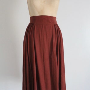 rust brown skirt full flouncy skirt high waisted skirt image 4