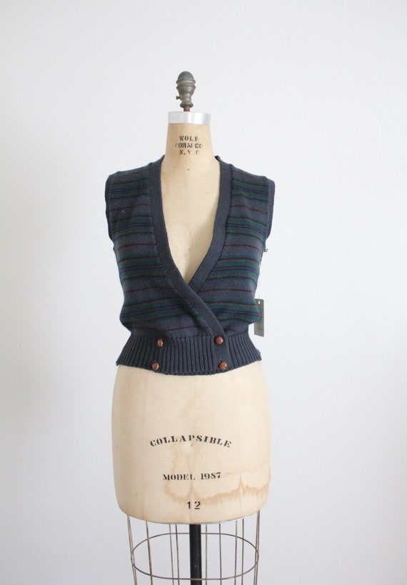 Pure wool striped vest