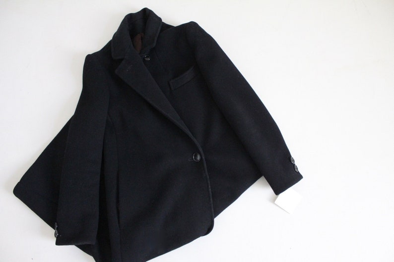 black wool coat long wool coat long city coat image 1