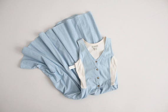 stretch chambray dress | chambray maxi dress | ban