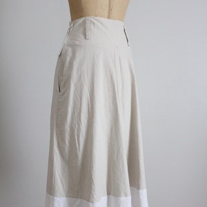 beige linen skirt long beige skirt linen midi skirt image 6