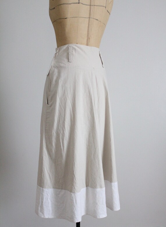beige linen skirt | long beige skirt | linen midi… - image 6