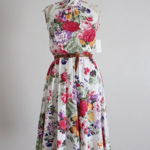 floral garden dress 100% cotton dress full floral dress image 4