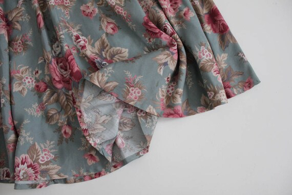 vintage 1990s blue cottage rose floral print full… - image 6