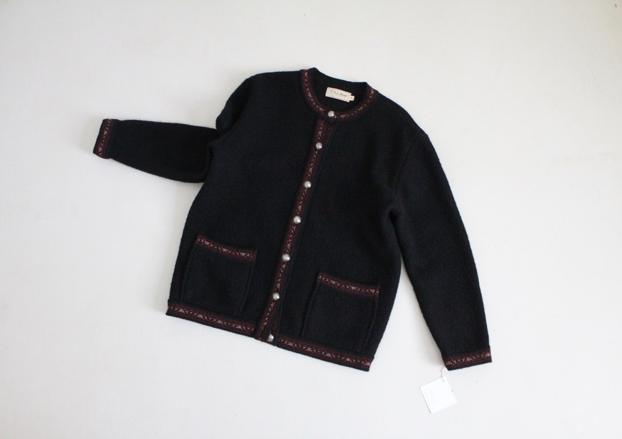 boiled wool coat | vintage L.L. Bean jacket | black wool jacket