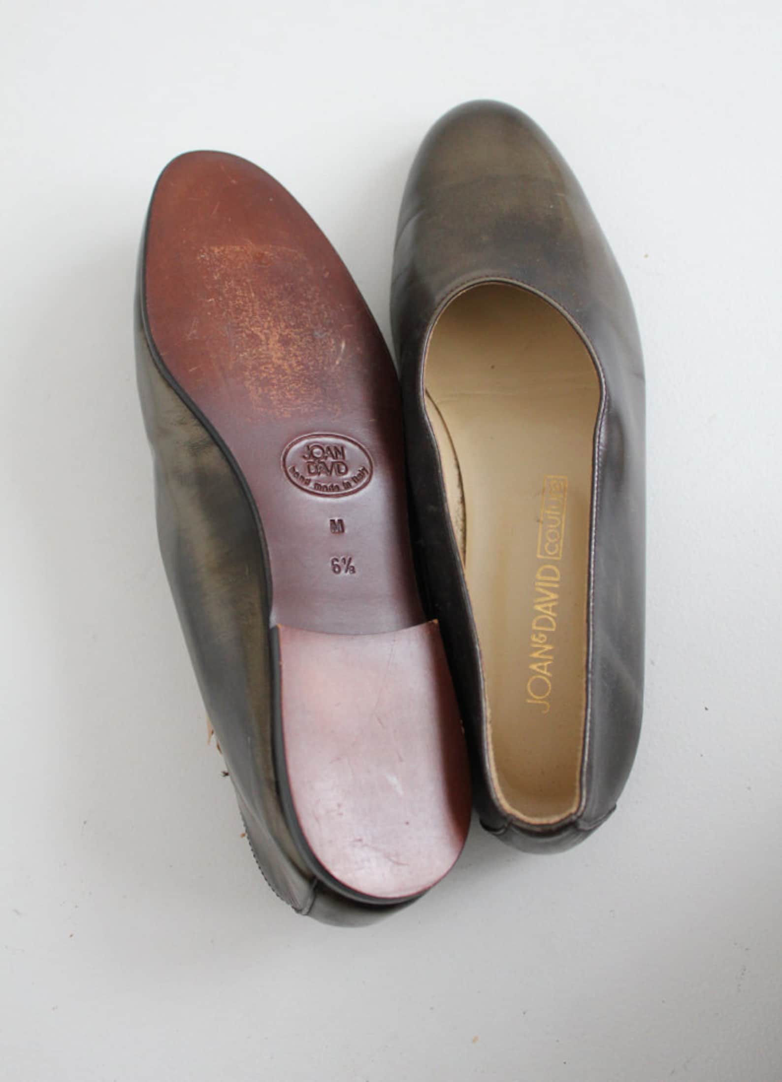 marbled metallic ballet flats | glove shoes 6.5 | metallic leather flats 6