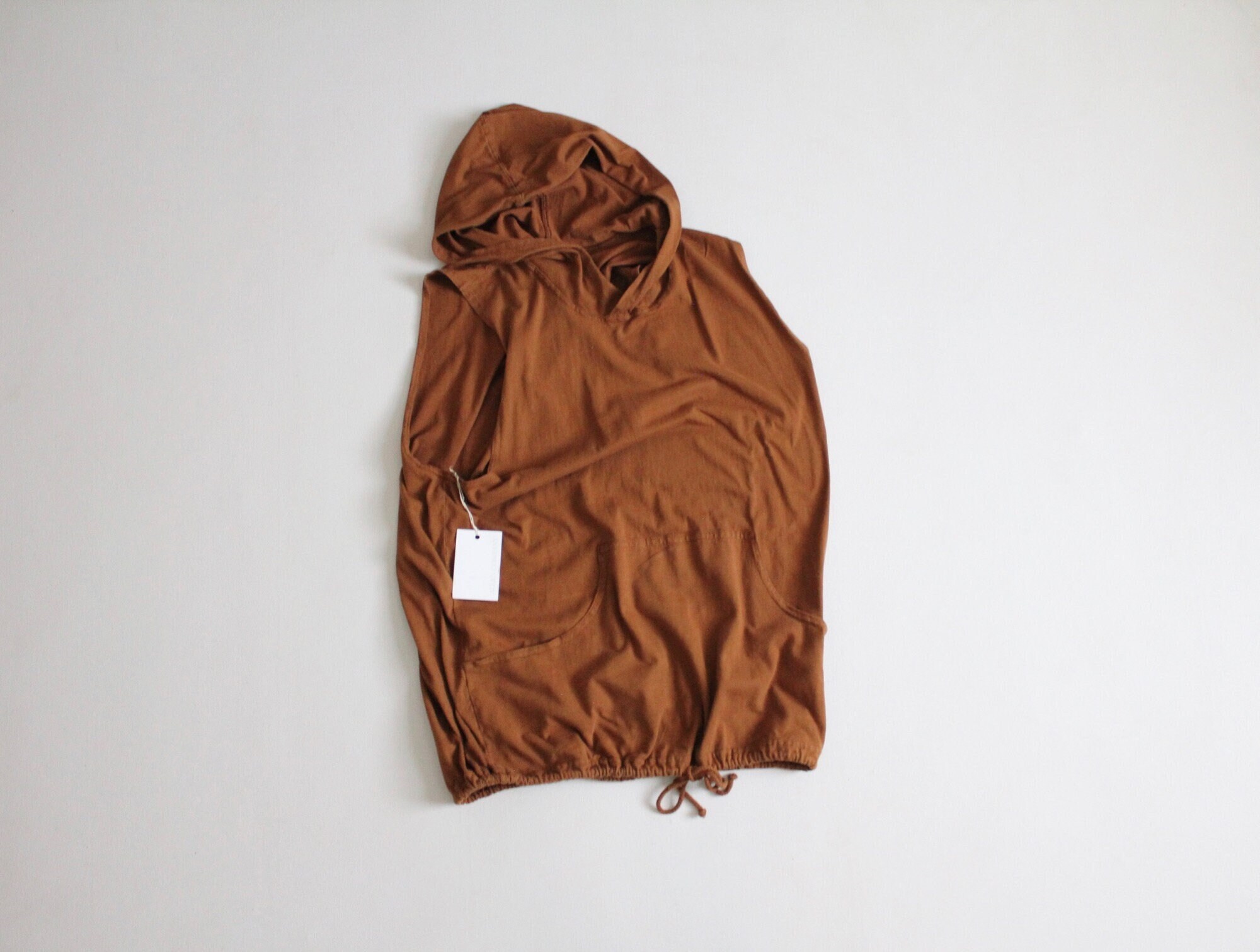 Rust Cotton Hoodie Hooded Blouse Rust 