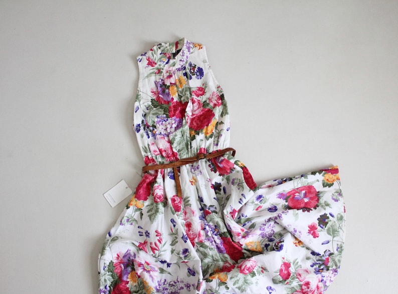 floral garden dress 100% cotton dress full floral dress image 9