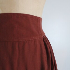 rust brown skirt full flouncy skirt high waisted skirt image 2