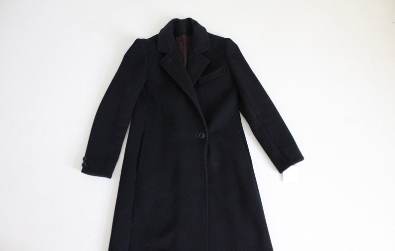 black wool coat long wool coat long city coat image 5