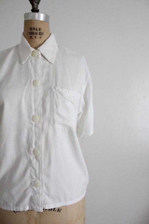 white oversized shirt 90s - Gem