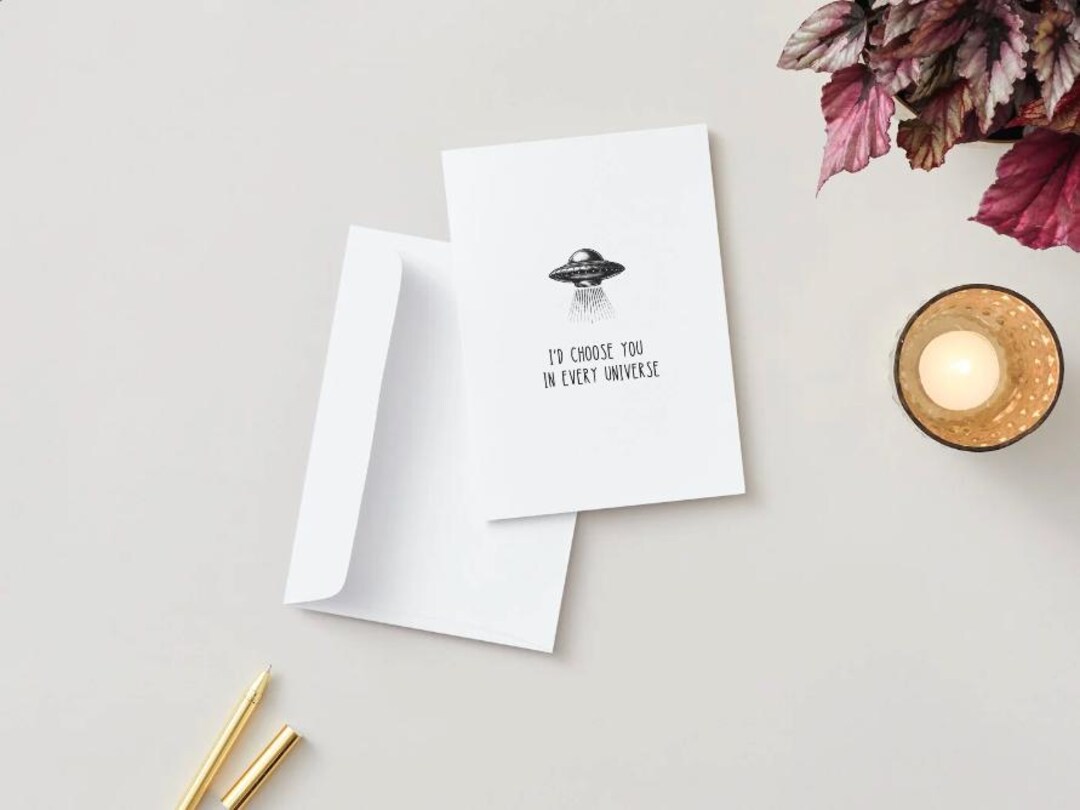 Printable Valentine Card | I’d Choose You Card | Alien Valentine Card ...