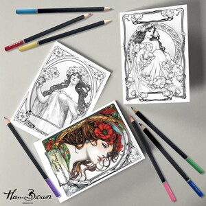 Lot de 3 cartes de vœux à colorier - Personnalisables - Nom-Prénom et occasion à ajouter soi-même
