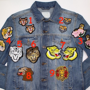 Tiger Patch, Sew on Iron On Patch, Small Tiger Patches