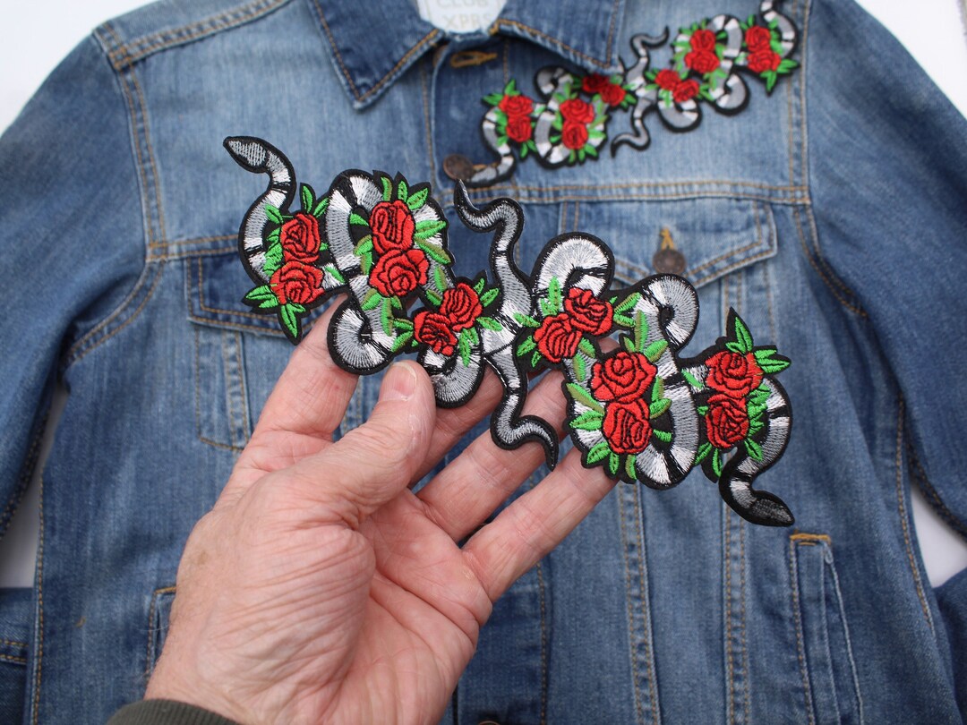 Snake Patch Iron-on Patch Snake Patches, Embroidered Patch - Etsy