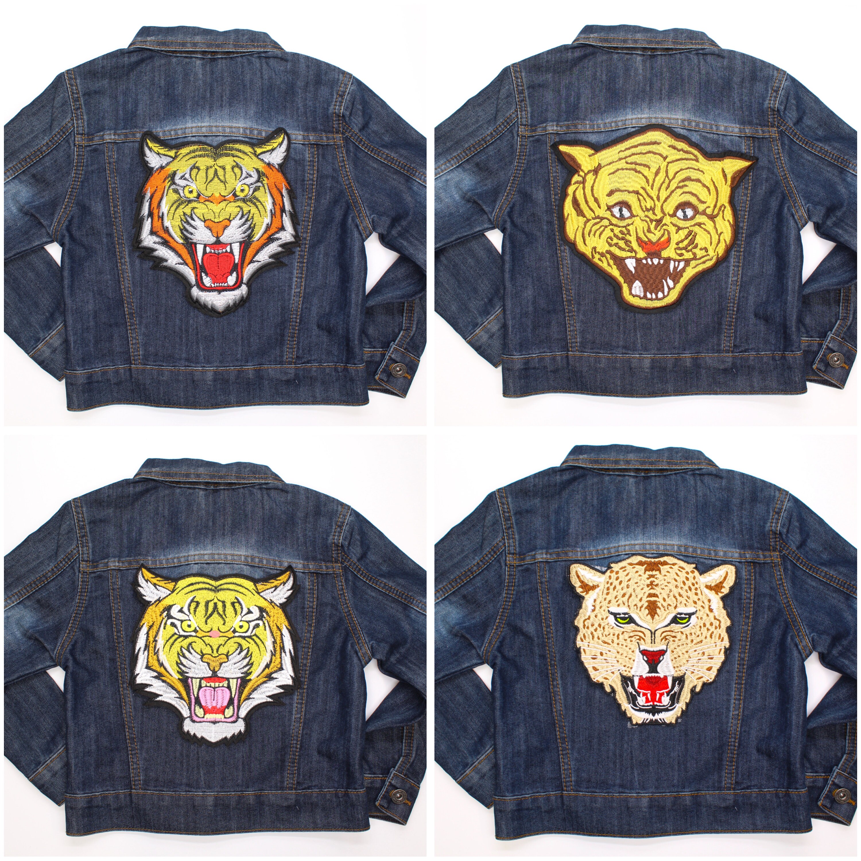 Toppa Termoadesiva Tigre 22 Cm - Ricamo Da Stirare O Cucire Su Jeans, Giacca, Stoffa - 3