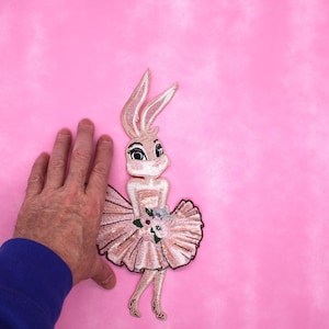 Bunny Patch, Sew on Iron On Patch, rabbit Patches