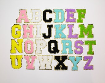 Chenille 8.5cm Letter Patches / Iron On Patches / Varsity Patches / Multicoloured Patches