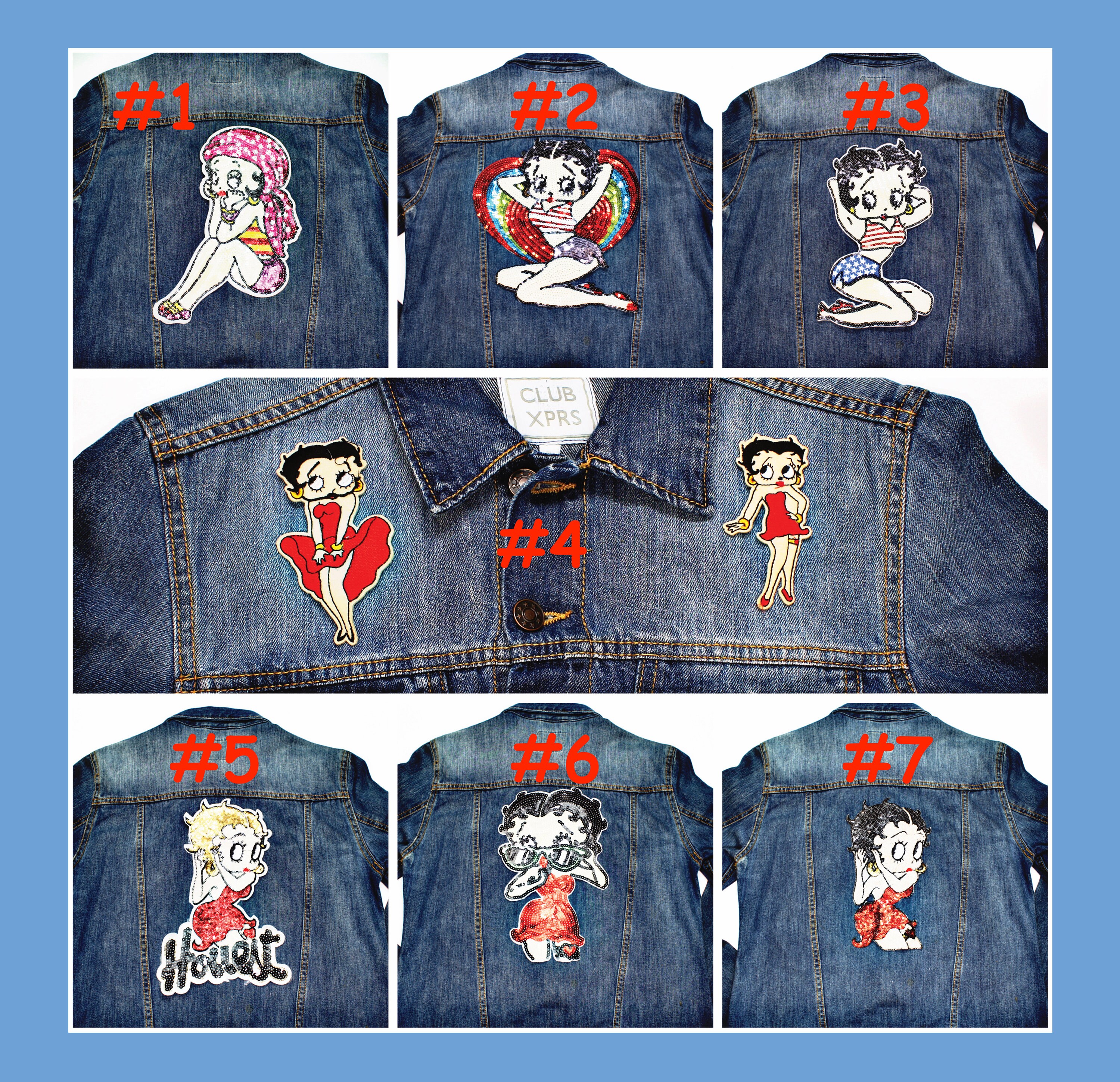 Betty Boop Bügelpatch – Gesticktes Abzeichen 6x7 Cm, Zum Aufnähen Auf Kleidung & Taschen