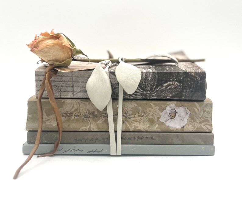 Decorative Book Bundle, Book Stack, Blue, Tan, White, Gray, French ...