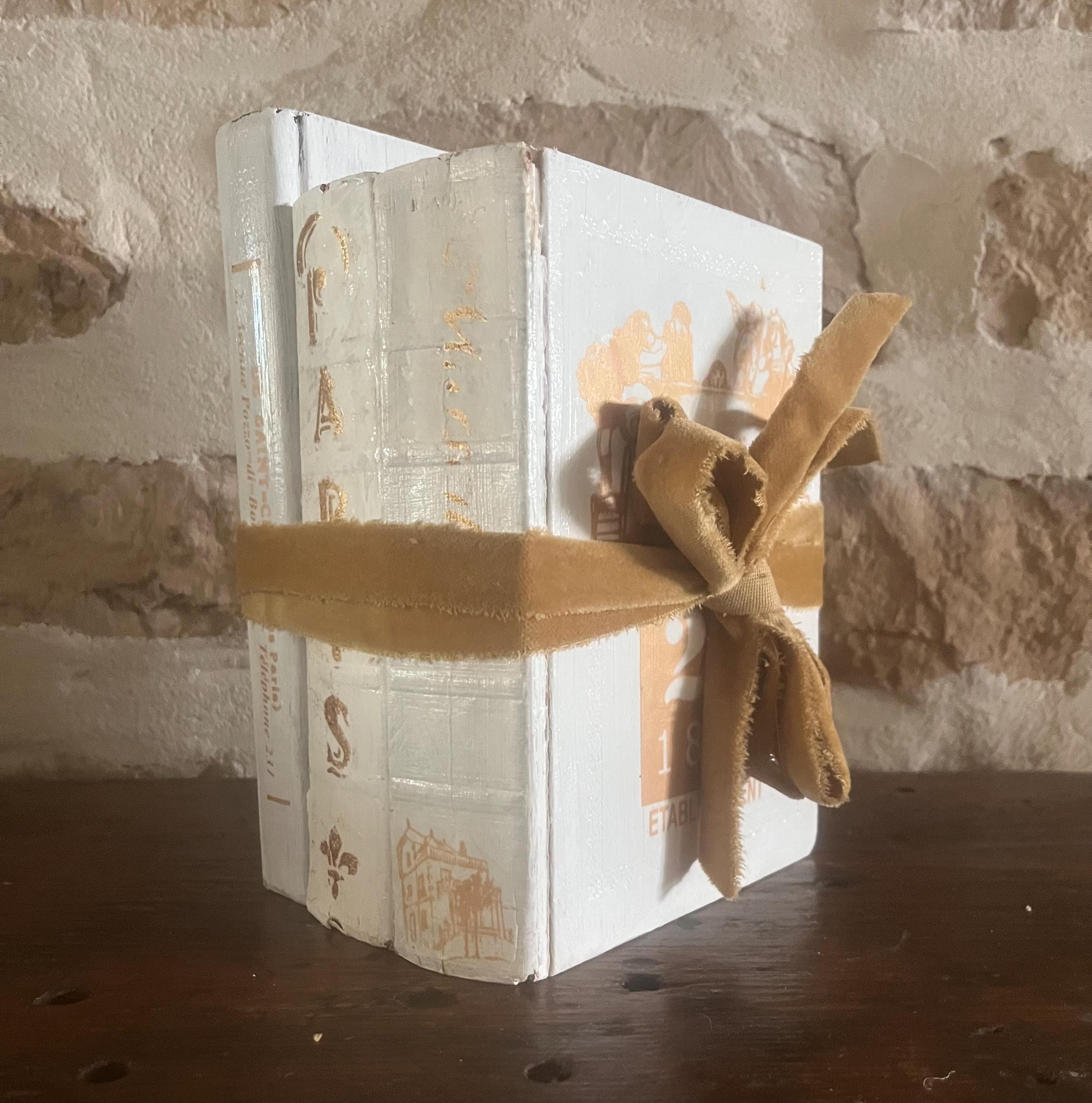 Blue and Gold Decorative Books - Etsy