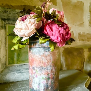 Peony artificial dried Centerpiece: French Country, shabby chic Farmhouse Decor