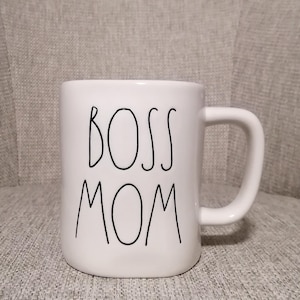 Rae Dunn “BOSS MOM” Ceramic Coffee Mug - Artisan Collection by Magenta