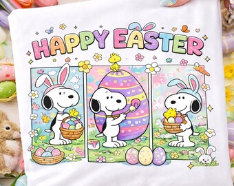 Snoopy Easter PNG Bundle, Happy Egg Hunt Sublimation Printable (Digital Download)