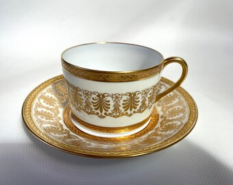 Taza de chocolate LIMOGES - Doble dorado