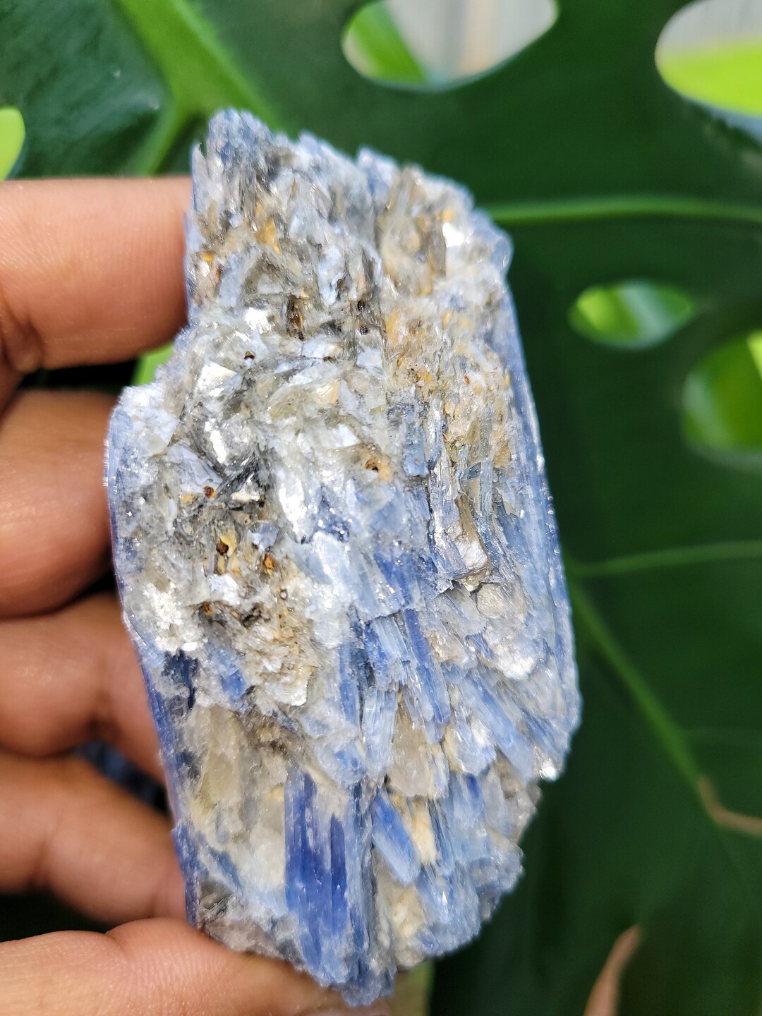 上品なブランド With Crystal Quartz & Kyanite Mica Natural Raw Inclusions ブレスレット・バングル